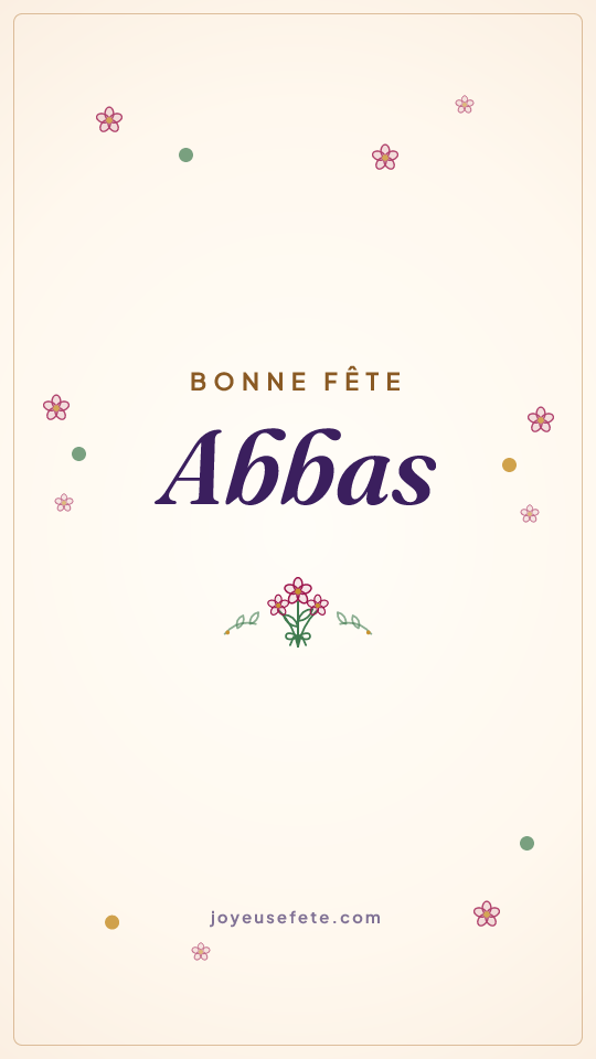 Image « Bonne fête Abbas » au format story