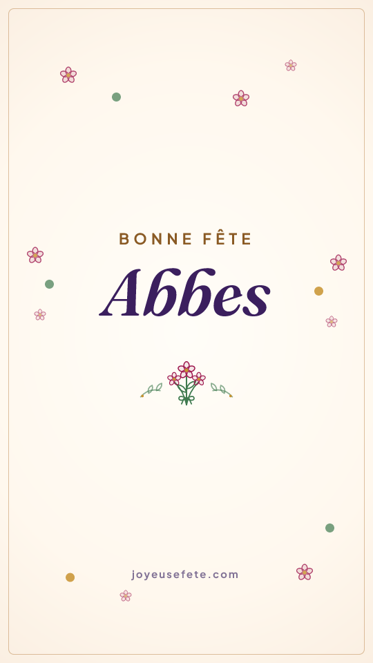 Image « Bonne fête Abbes » au format story