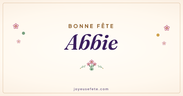 Image « Bonne fête Abbie » au format large