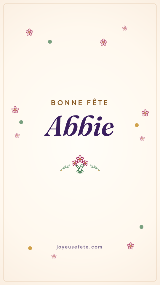 Image « Bonne fête Abbie » au format story