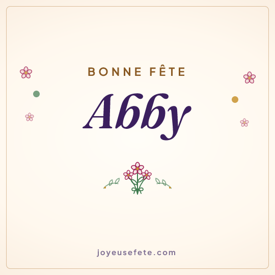 Image carrée « Bonne fête Abby » pour WhatsApp