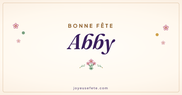 Image « Bonne fête Abby » au format large
