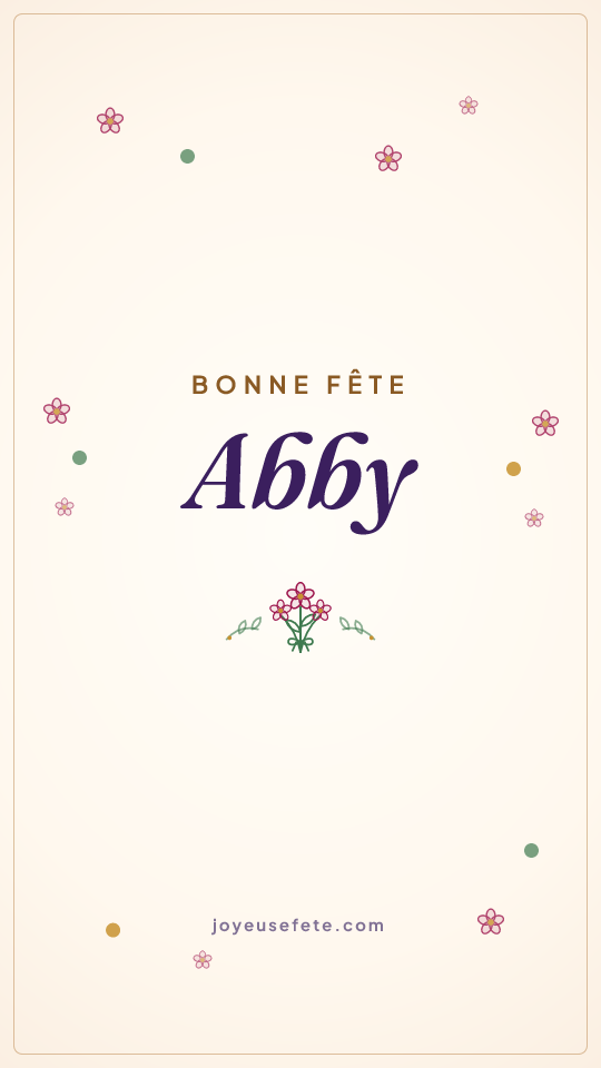 Image « Bonne fête Abby » au format story