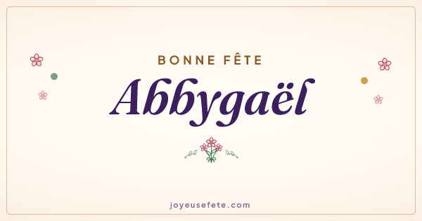 Image « Bonne fête Abbygaël » au format large