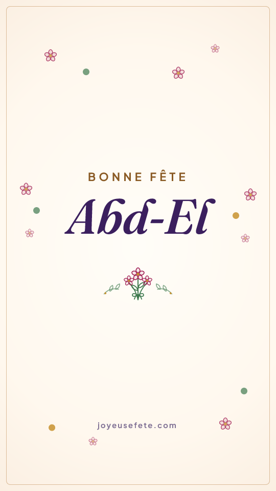 Image « Bonne fête Abd-El » au format story