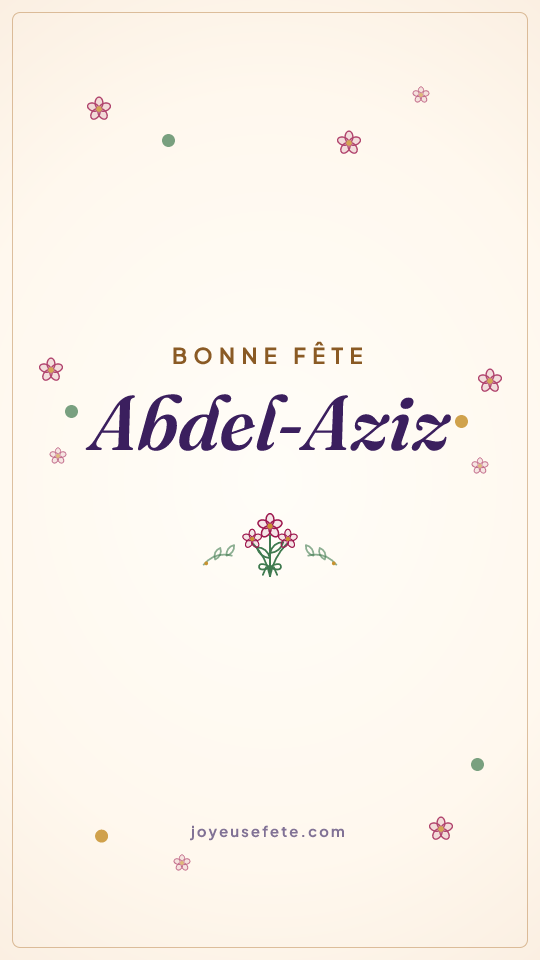 Image « Bonne fête Abdel-Aziz » au format story