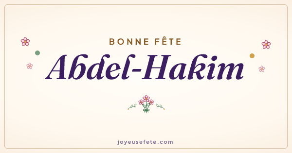 Image « Bonne fête Abdel-Hakim » au format large