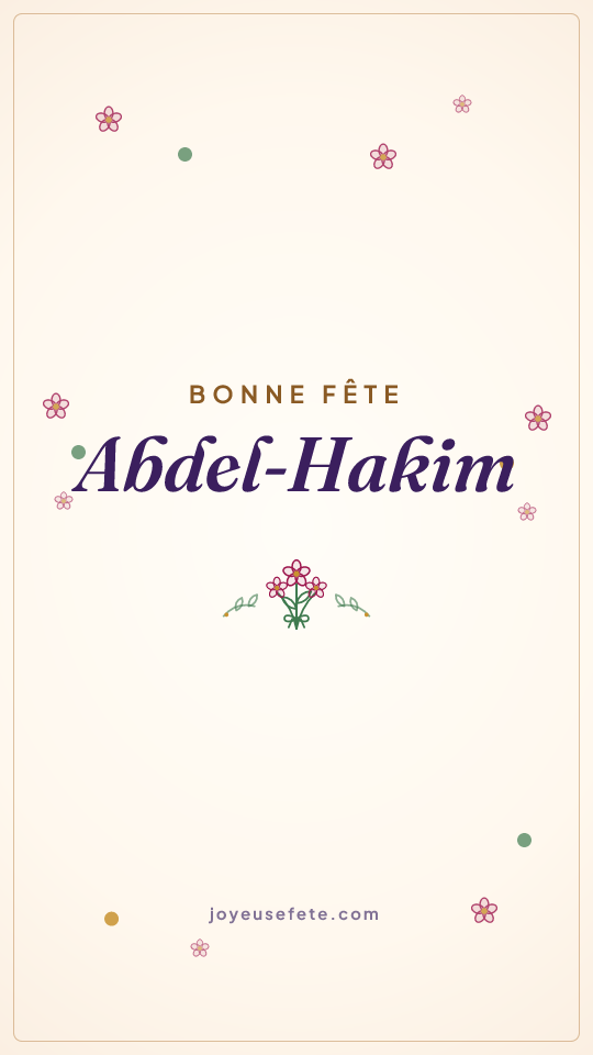 Image « Bonne fête Abdel-Hakim » au format story