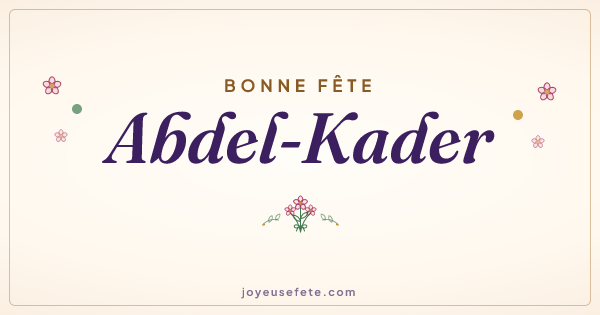Image « Bonne fête Abdel-Kader » au format large