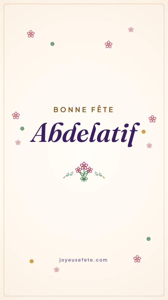 Image « Bonne fête Abdelatif » au format story