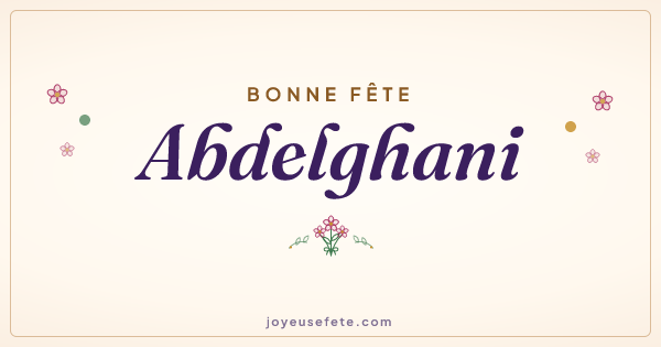 Image « Bonne fête Abdelghani » au format large