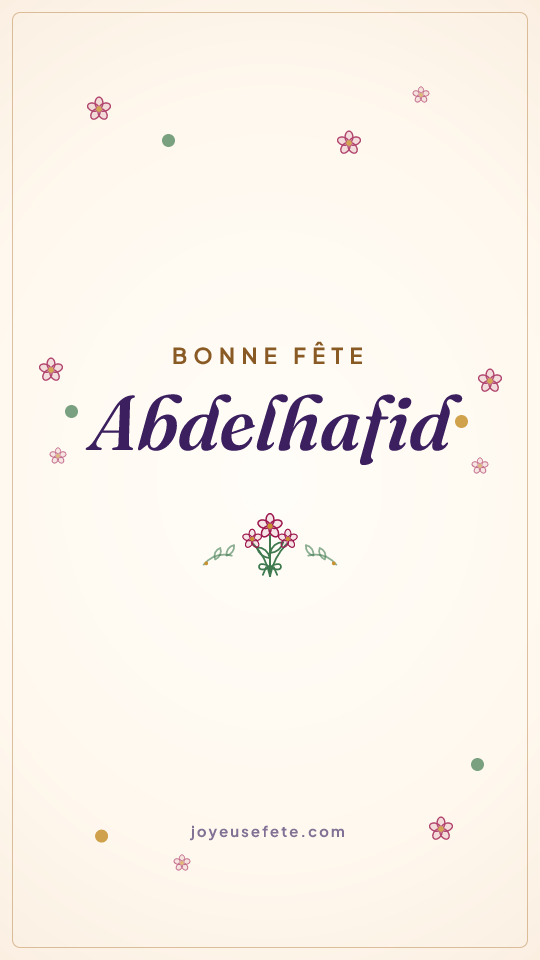 Image « Bonne fête Abdelhafid » au format story