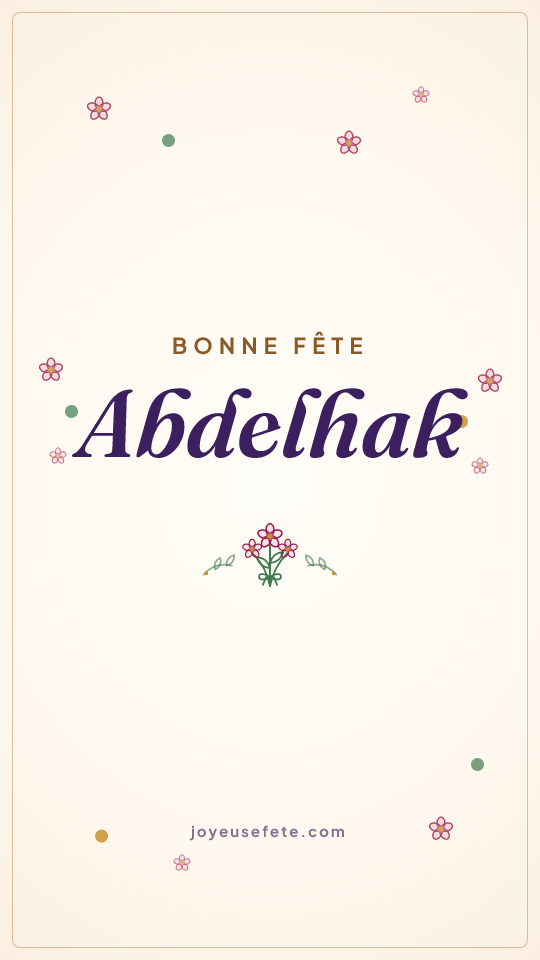 Image « Bonne fête Abdelhak » au format story