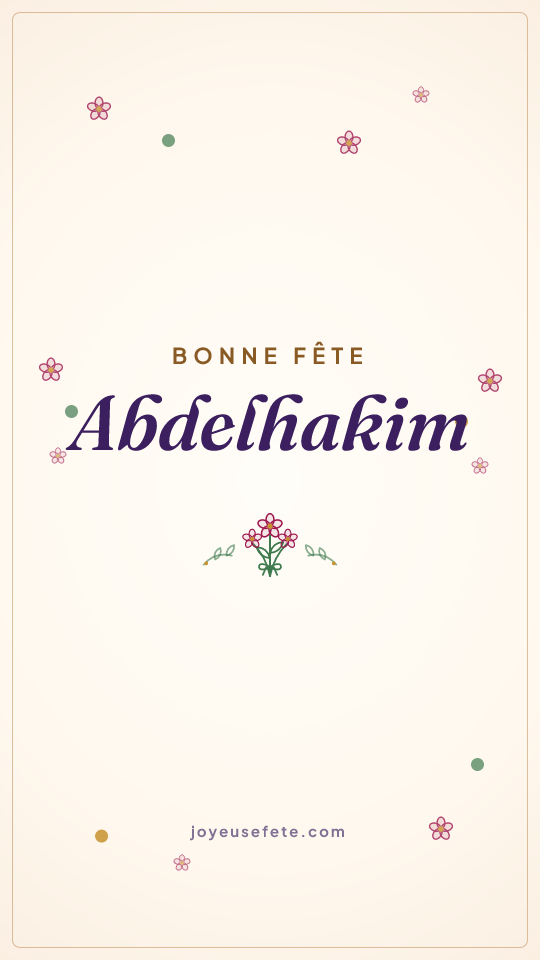 Image « Bonne fête Abdelhakim » au format story