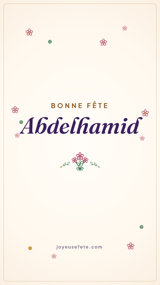 Image « Bonne fête Abdelhamid » au format story
