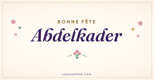 Image « Bonne fête Abdelkader » au format large