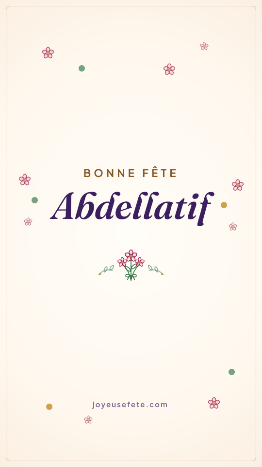 Image « Bonne fête Abdellatif » au format story