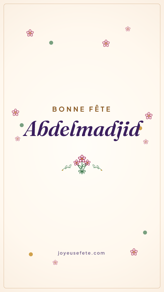 Image « Bonne fête Abdelmadjid » au format story