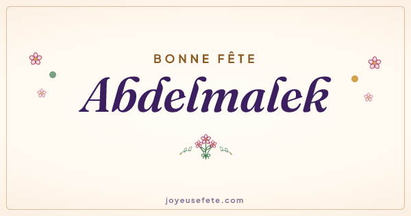 Image « Bonne fête Abdelmalek » au format large