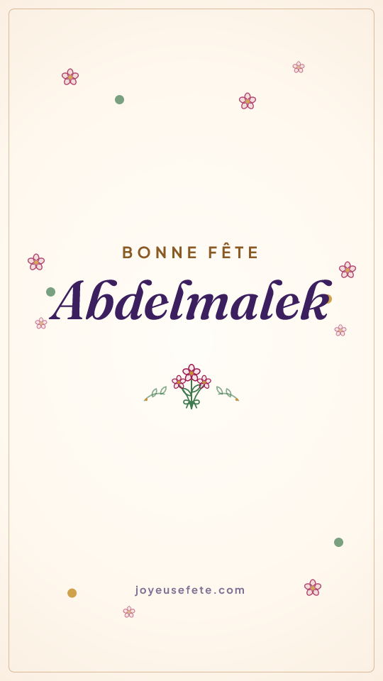 Image « Bonne fête Abdelmalek » au format story