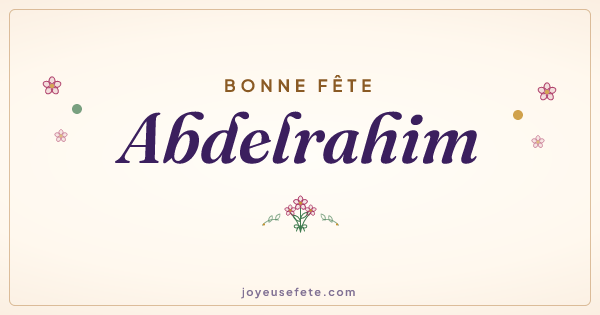Image « Bonne fête Abdelrahim » au format large