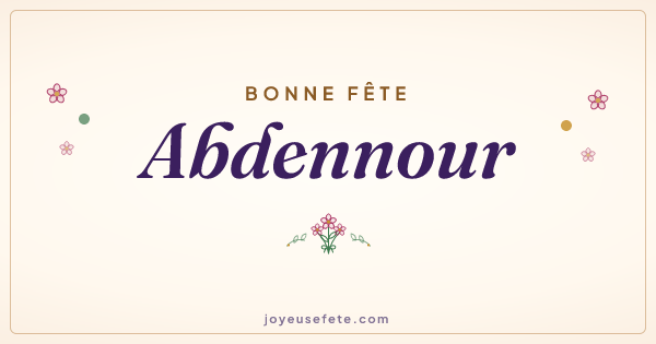 Image « Bonne fête Abdennour » au format large