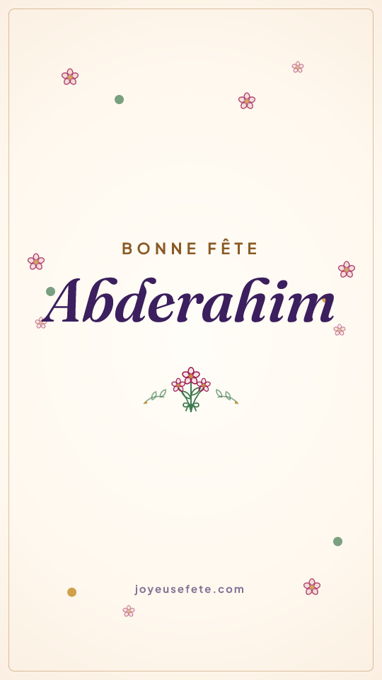 Image « Bonne fête Abderahim » au format story