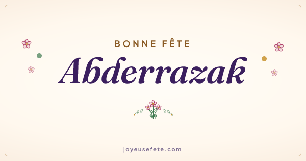 Image « Bonne fête Abderrazak » au format large