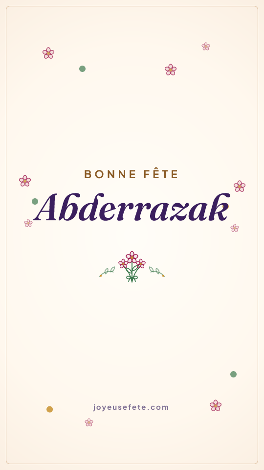 Image « Bonne fête Abderrazak » au format story