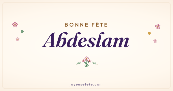 Image « Bonne fête Abdeslam » au format large