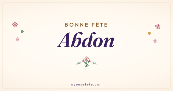 Image « Bonne fête Abdon » au format large