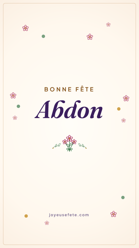 Image « Bonne fête Abdon » au format story