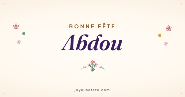 Image « Bonne fête Abdou » au format large
