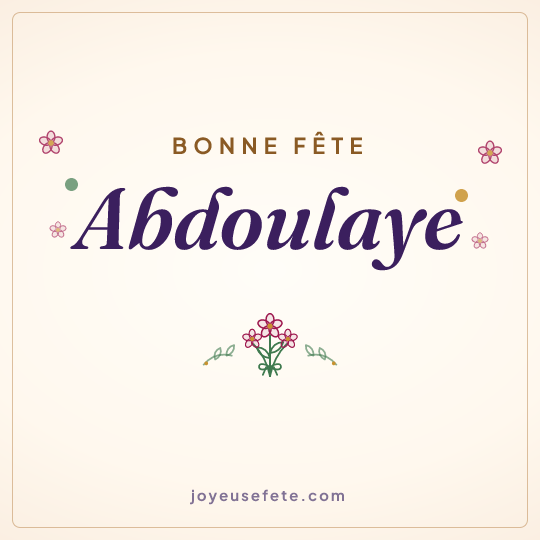 Image carrée « Bonne fête Abdoulaye » pour WhatsApp