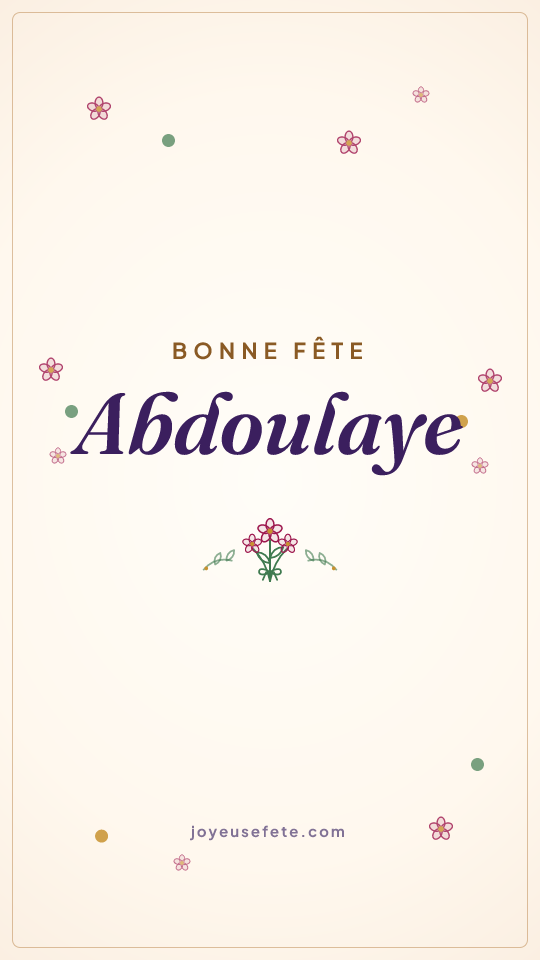 Image « Bonne fête Abdoulaye » au format story