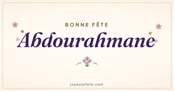 Image « Bonne fête Abdourahmane » au format large