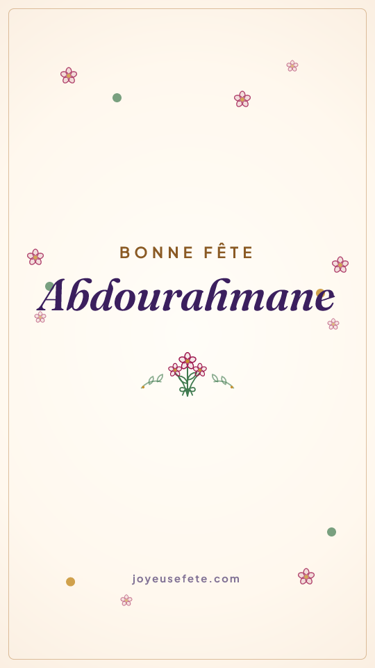 Image « Bonne fête Abdourahmane » au format story