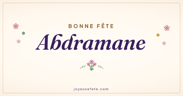 Image « Bonne fête Abdramane » au format large