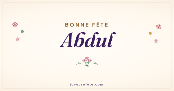 Image « Bonne fête Abdul » au format large
