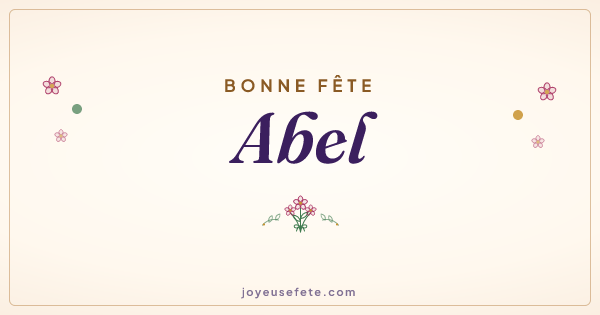 Image « Bonne fête Abel » au format large
