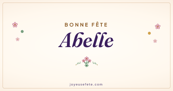 Image « Bonne fête Abelle » au format large