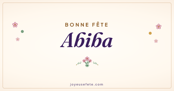 Image « Bonne fête Abiba » au format large