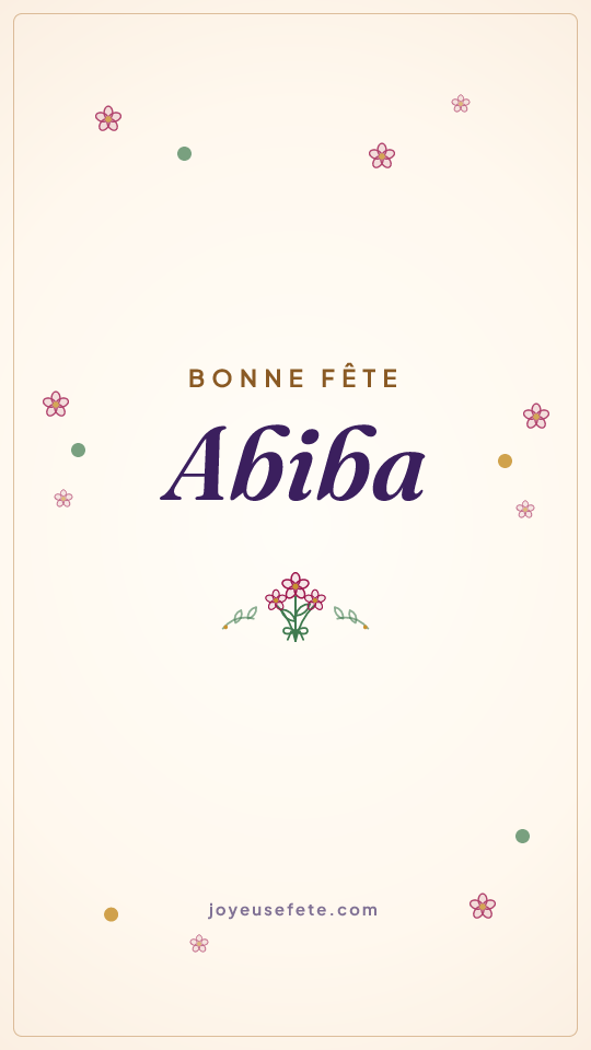 Image « Bonne fête Abiba » au format story