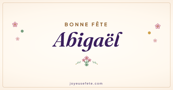 Image « Bonne fête Abigaël » au format large