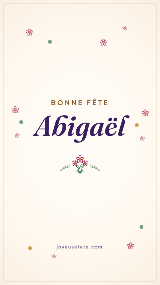 Image « Bonne fête Abigaël » au format story