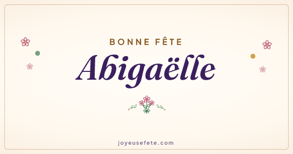 Image « Bonne fête Abigaëlle » au format large