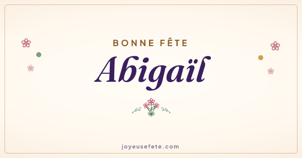 Image « Bonne fête Abigaïl » au format large