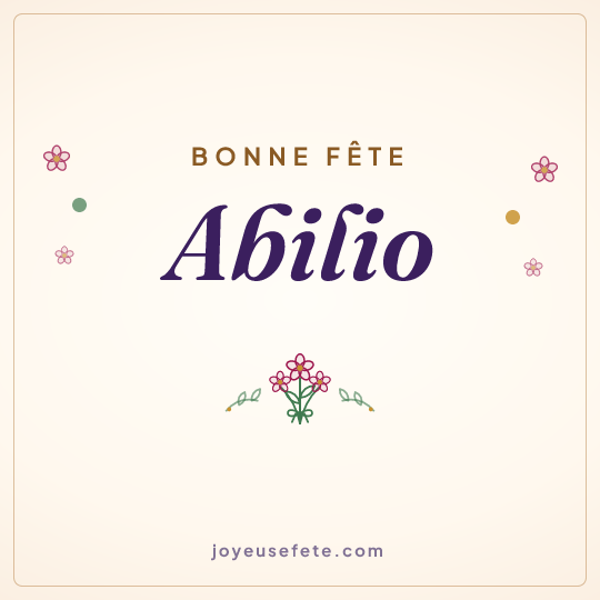 Image carrée « Bonne fête Abilio » pour WhatsApp