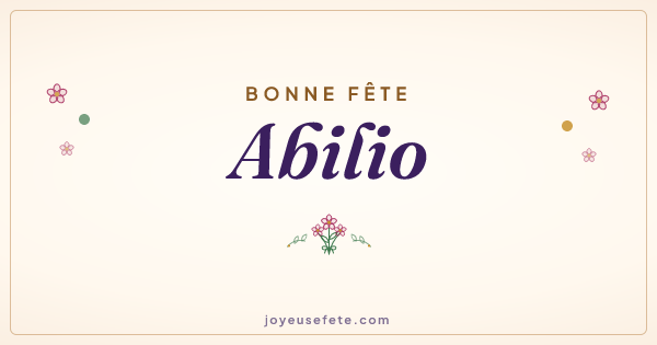 Image « Bonne fête Abilio » au format large