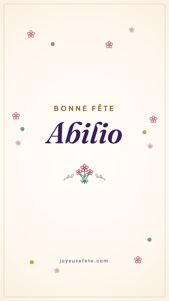 Image « Bonne fête Abilio » au format story